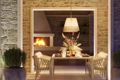 Grožnjan okolica, vila pogled more u autohtonom stilu s liftom