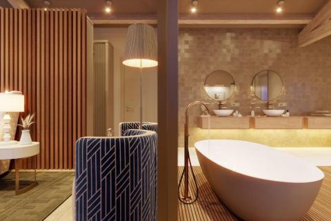 Grožnjan okolica, vila pogled more u autohtonom stilu s liftom