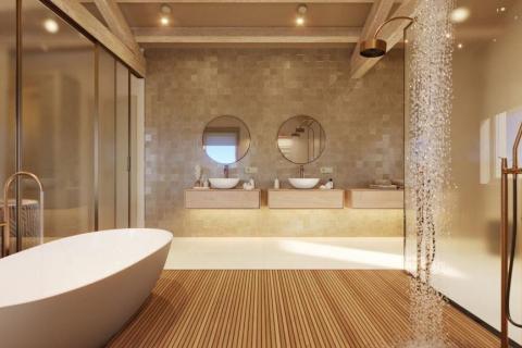 Grožnjan okolica, vila pogled more u autohtonom stilu s liftom