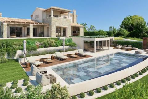 Grožnjan okolica, vila pogled more u autohtonom stilu s liftom