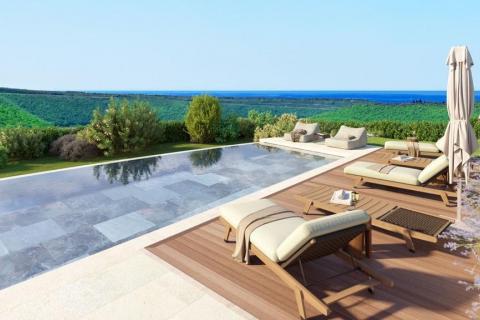 Grožnjan okolica, vila pogled more u autohtonom stilu s liftom