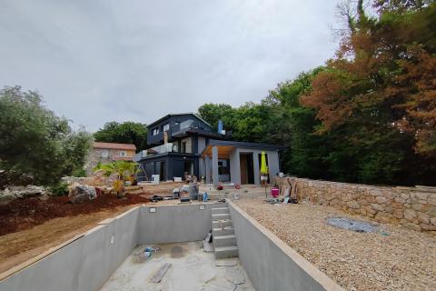 OTOK KRK,DOBRINJ -moderno  kamena villa sa bazenom