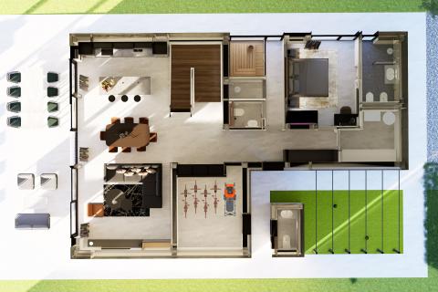 Poreč okolica, vila s korovnom terasom