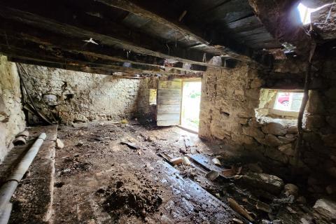 Istra, Buzet, Ročko polje - dvije samostojeće kamene kuće