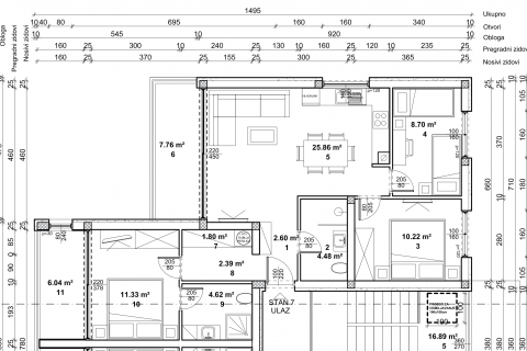 ISTRIA, ŽMINJ - Apartment 80 m2, new building!