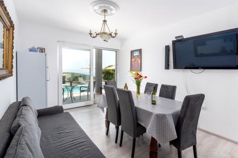 Istra, Duga uvala - nova kuća s bazenom, pogled na more