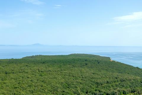 Istra, Duga uvala - nova kuća s bazenom, pogled na more