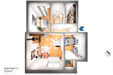 Condo/Apartment Bibali, Buje, 79,10m2