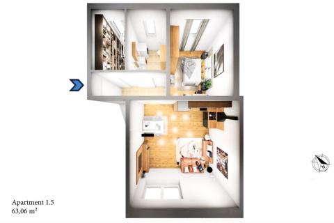 Condo/Apartment Buje, 63,06m2