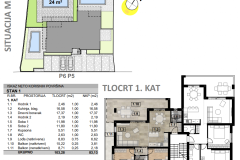 Flat/Appartement Malinska, Malinska-Dubašnica, 130m2