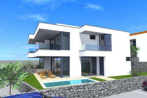 OTOK KRK,MALINSKA kuća na prodaju sa bazenom