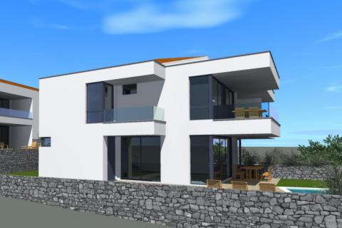 OTOK KRK,MALINSKA kuća na prodaju sa bazenom