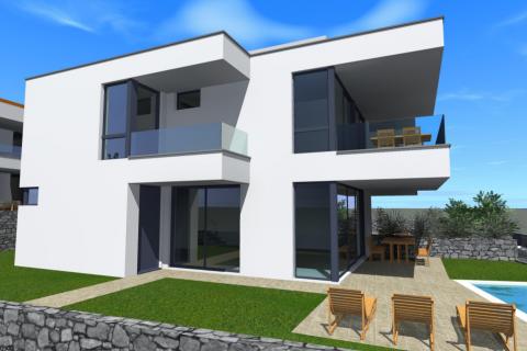 OTOK KRK,MALINSKA kuća na prodaju sa bazenom