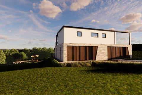 ISTRA, PIĆAN - Gr. zemlji&scaron;te 2000m2 + Polj. 4000m2, započeta gradnja 
