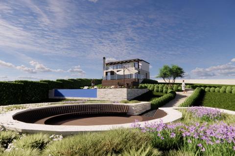 ISTRA, PIĆAN - Gr. zemlji&scaron;te 2000m2 + Polj. 4000m2, započeta gradnja 