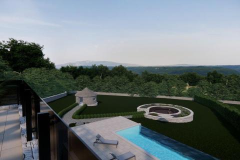 ISTRA, PIĆAN - Gr. zemlji&scaron;te 2000m2 + Polj. 4000m2, započeta gradnja 