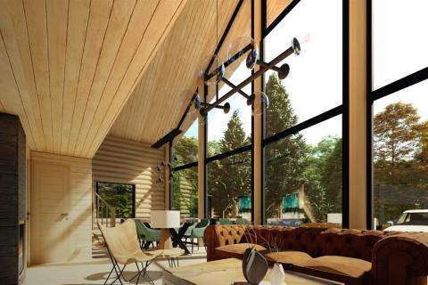 Gorski Kotar, Fužine - drvena brvnara od trupaca 