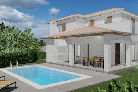 Istra, Juršići, samostojeća kuća s bazenom