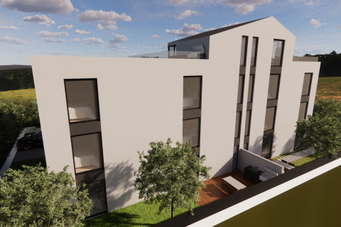 Istra,Rovinj-novogradnja na pješačkoj udaljenosti do centra-prizemlje 74m2+vrt 51m2