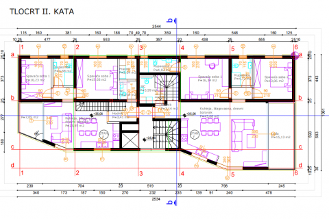 Rovinj- novogradnja na pješačkoj udaljenosti do centra-2.kat 103m2+krovna terasa 30m2