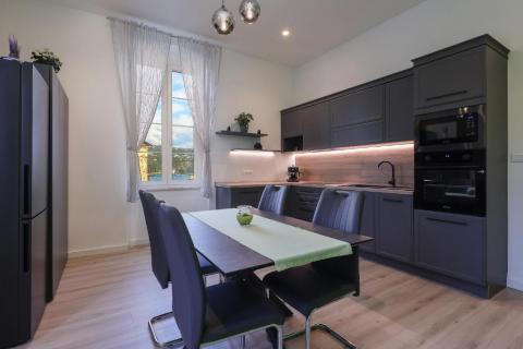 OPATIJA,VOLOSKO- luksuzan stan, 1. red do mora