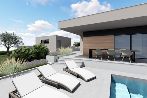 Istra, Muntić, moderna vila s bazenom i garažom