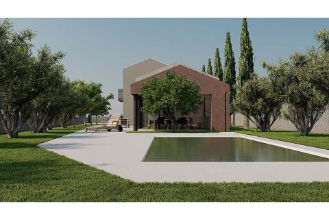 ISTRIA, ST. LOVREČ - Construction land 1313 m2 with project 