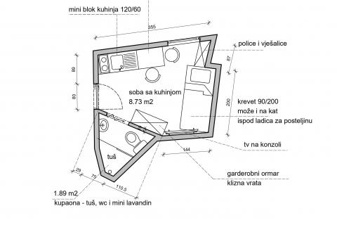 Stanovanje/Apartma Rovinj, 10,50m2