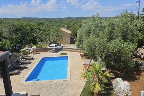 OTOK KRK,DOBRINJ -moderno  kamena villa sa bazenom