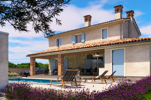 Istra, Krnica - građevinsko zemljište sa pravomoćnom građevinskom dozvolom