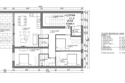 POREČ-stan u prizemlju, novogradnja