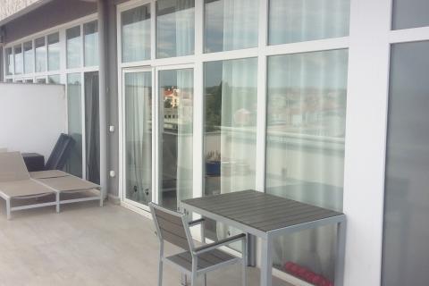 Istra, Umag centar - penthouse apartman, terasa, pogled na more
