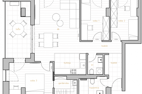DONJI ZAMET - Stan 3S+DB 92,73 m2