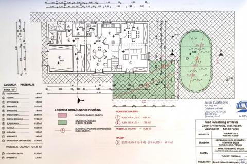 Istria, Visignano, casa con piscina + terreno edificabile