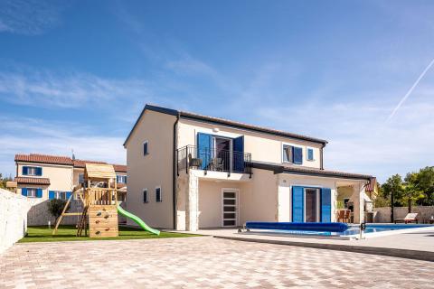 OTOK KRK,DOBRINJ moderna villa sa bazenom 