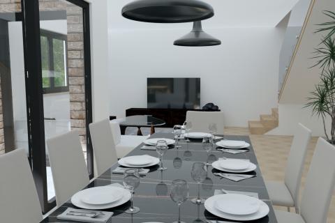 Poreč, okolica, dvojnica u izgradnji sa pogledom na prirodu