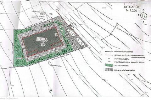 Crikvenica- građevinsko zemljište 400m do mora sa idejnim projektom