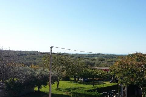 Istra, Umag - nova roh-bau kuća, pogled na more