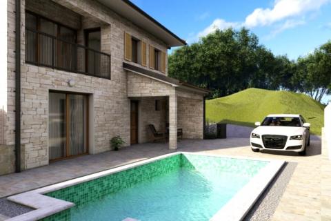 Istra,Momjan-Kamena kuća s projektom