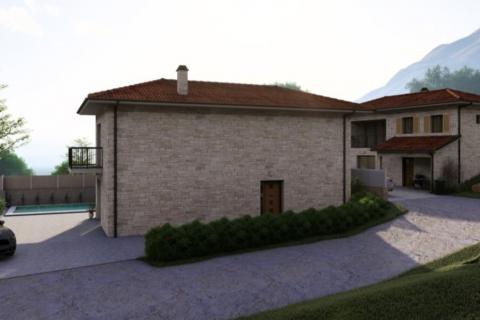 Istra,Momjan-Autohtona kuća s projektom,pogled more