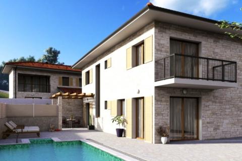 Istra,Momjan-Autohtona kuća s projektom,pogled more