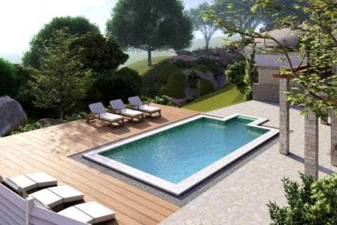 Istra,Momjan-Autohtona kuća s projektom,pogled more