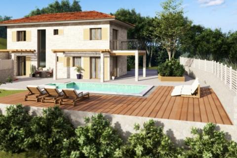 Istra,Momjan-Autohtona kuća s projektom,pogled more