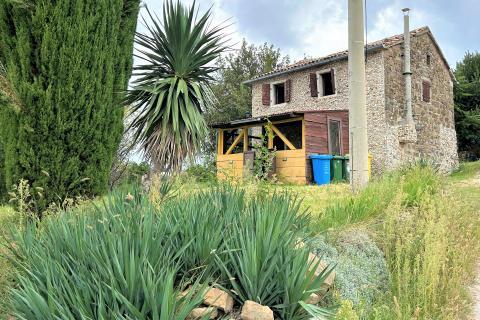 Istra,Momjan-Autohtona kuća s projektom,pogled more