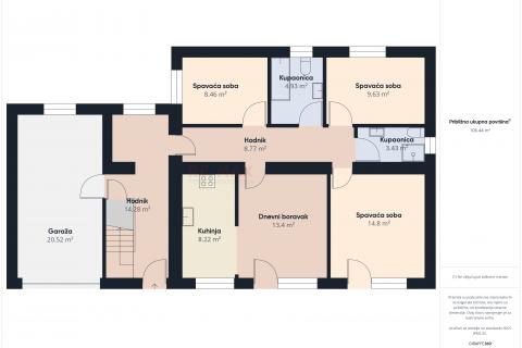 Vodice - kuća sa 7 apartmana i velikim dvorištem