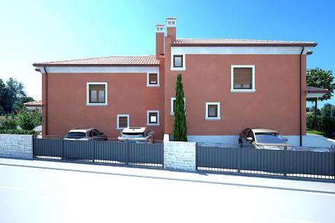 Istra, Momjan okolica, dvojna vila u novogradnji