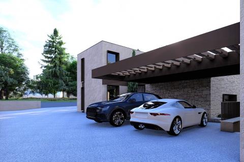 Istra, Karigador, atraktivna kuća u izgradnji