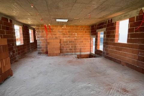 Otok Krk,Malinska,dvojna kuća u izgradnji,165 m2,pogled na more