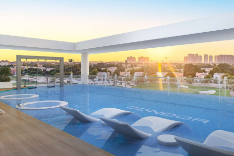 Dubai, Sports City-stan 36m2 s balkonom 