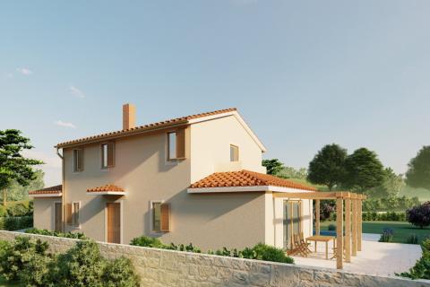 Istra, Tinjan, kuća s bazenom u izgradnji